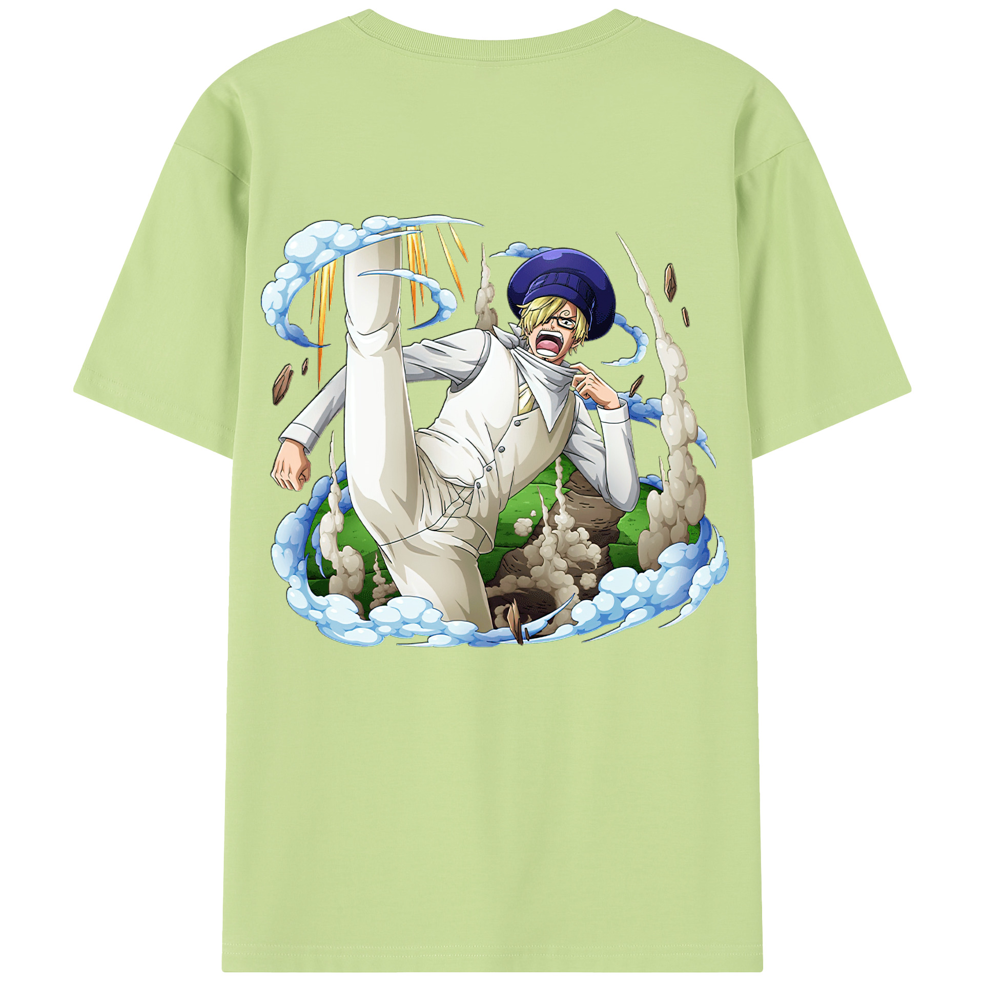 ワンピース サンジ ONE PIECE Sanji 綿100％半袖Tシャツ（背面プリント）